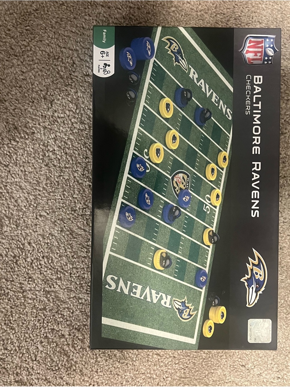 NFL Baltimore Ravens Checkers Game - Blue & Yellow